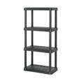 Estante plástico 4 repisas capacidad 45kg, 61x38x125, PRETUL