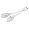 Mini extensión eléctrica doméstica dual 10 cm, blanca