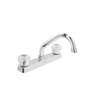 Mezcladora 8' fregadero cromo, cuello corto, acrílico, BASIC
