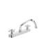 Mezcladora 8' fregadero cromo, cuello corto, cruceta, BASIC
