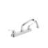 Mezcladora 8' fregadero cromo, cuello corto, palanca, BASIC