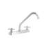 Mezcladora 8' fregadero cromo, cuello largo, cruceta, BASIC