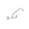 Mezcladora 8' fregadero cromo, cuello largo, palanca, BASIC