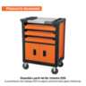 Gabinete metálico móvil, 4 cajones, capacidad 90 kg, TRUPER