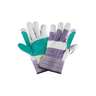Guantes de carnaza y loneta con refuerzo, unitalla, PRETUL