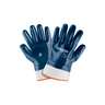 Guantes de algodón recubiertos de nitrilo, puño de seguridad