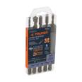 Juego de 5 brocas para concreto SDS Plus, TRUPER