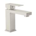 Monomando corto para lavabo, satín, FOSET KUBO