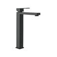 Monomando alto para lavabo, negro, FOSET KUBO
