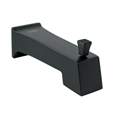 Salida de tina con desviador, negro, FOSET KUBO