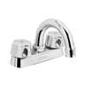 Mezcladora 4' para lavabo, cuello curvo, cartucho compresión
