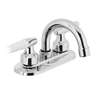 Mezcladora 4' para lavabo, cuello curvo, manerales cono