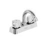Mezcladora 4' lavabo, ABS, cuello curvo, hexagonal, BASIC