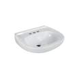 Lavabo de porcelana con rebosadero, blanco, FOSET