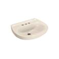 Lavabo de porcelana con rebosadero, marfil, FOSET