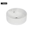 Lavabo de porcelana de sobreponer redondo, blanco, FOSET
