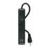 Multicontacto 3 entradas 2 ptos USB sup de picos 300 J negro