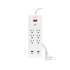 Multicontacto 6 entradas, 2 USB A + 2 USB C, blanco, VOLTECK