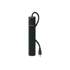 Multicontacto 14 AWG 6 ent., sup. de picos 450 joules, negro