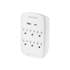 Multicontacto de pared, 800 Joules, 6 contactos y 2 USB A+C