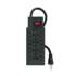 Multicontacto uso rudo 8 entradas sup. de picos 460 J, negro