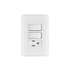 Placa armada con contacto y 2 interruptores sencillos, BASIC