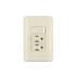 Placa armada interruptor y 2 contactos, marfil, BASIC