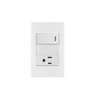 Placa armada 1 interruptor,1 contacto,1mod, Española, blanco