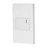 Placa armada 1 interruptor, 1.5 módulos, Española, blanco