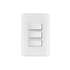 Placa armada con 3 interruptores sencillos, VOLTECK BASIC