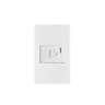 Placa armada 1 interruptor de timbre,1.5mod, Española,blanco