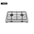 Parrilla de gas de sobreponer,2 quemadores, inox, FOSET AERO