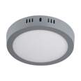 Luminario LED plafón 12W 6500K, redondo, gris, VOLTECK