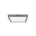 Luminario LED plafón 24W 6500K, cuadrado, gris, VOLTECK
