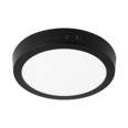 Luminario LED plafón 12W 6500K, redondo, negro, VOLTECK