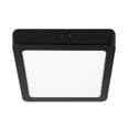Luminario LED plafón 12W 6500K, cuadrado, negro, VOLTECK
