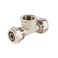 Tee para PEALPE,3/8x1/2x3/8',con rosca hembra central, FOSET