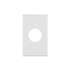 Placa de ABS para contacto redondo, Standard, blanco