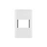 Placa blanca de 1 ventana 1.5 módulos, línea Lisboa, VOLTECK