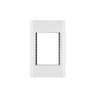 Placa blanca de 1 ventana 3 módulos, línea Lisboa, VOLTECK