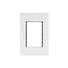 Placa 3 módulos de ABS, línea Oslo, color blanco, VOLTECK