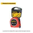 Flexómetro rojo 6 m cinta 25 mm, en tarjeta, PRETUL