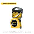 Flexómetro amarillo 6 m cinta 25 mm, en tarjeta, PRETUL
