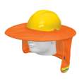 Protector solar plegable para casco, naranja con reflejante