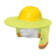 Protector solar plegable para casco, verde con reflejante