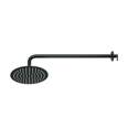 Regadera plato redondo 8' con brazo, negro, FOSET RIVIERA