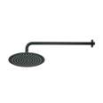 Regadera plato redondo 10' con brazo, negro, FOSET RIVIERA
