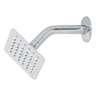 Regadera cuadrada 4', acero inox, con brazo, cromo, TÚBIG