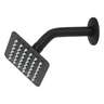 Regadera cuadrada 4', acero inox, con brazo, negro, TÚBIG