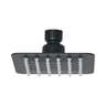 Regadera cuadrada 4', acero inox, sin brazo, negro, TÚBIG